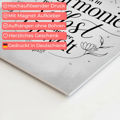 Affirmation Magnet Wandbild Ich bin in Harmonie Poster