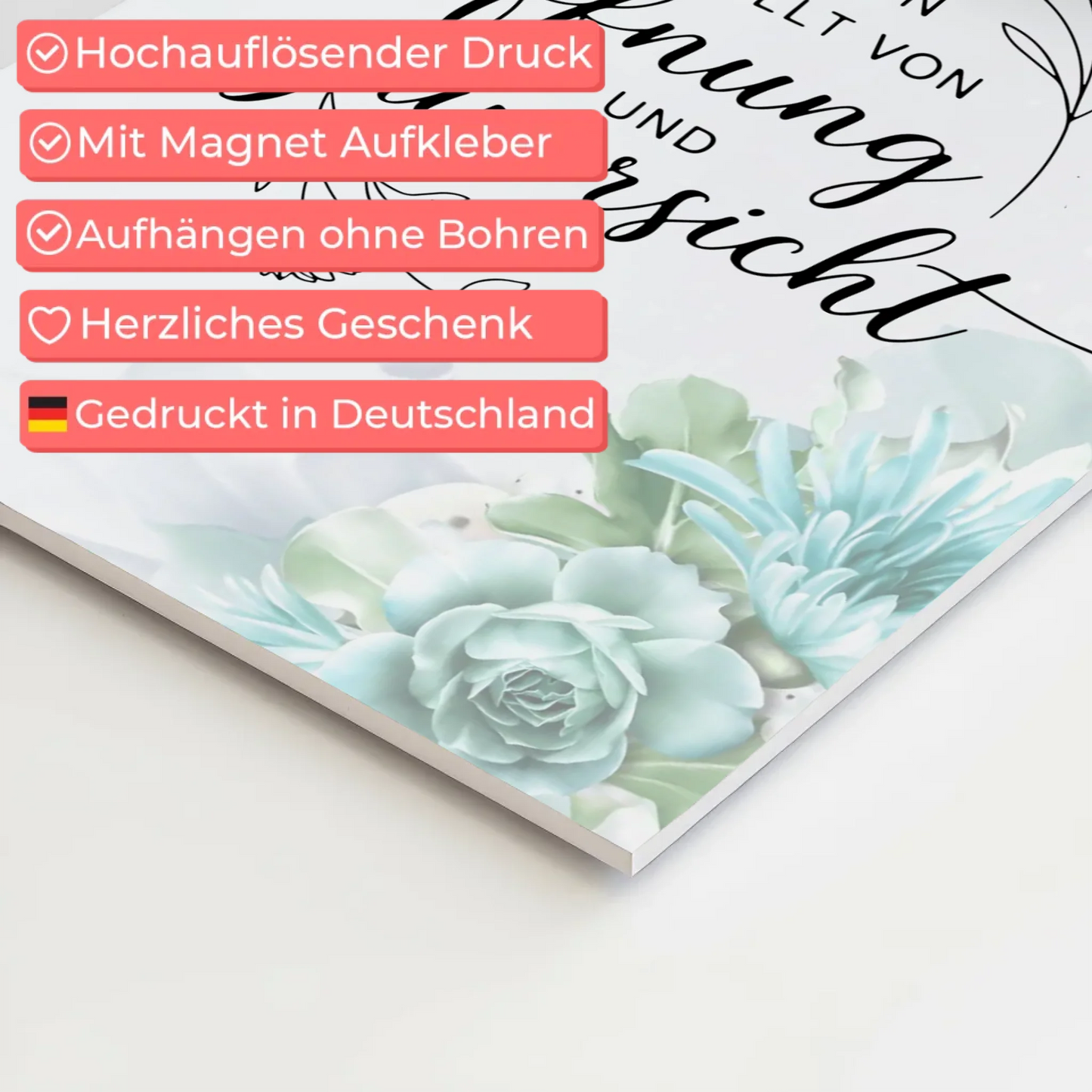 Affirmation Magnet Poster - Positiv: Hoffnung & Zuversicht