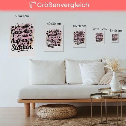 Magnetisches Sprüche Poster: Affirmation für Stärke