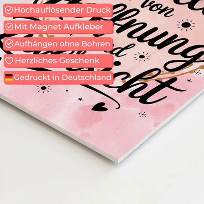Spruch Affirmation Magnet Wandbild Positiv Hoffnung Zuversicht