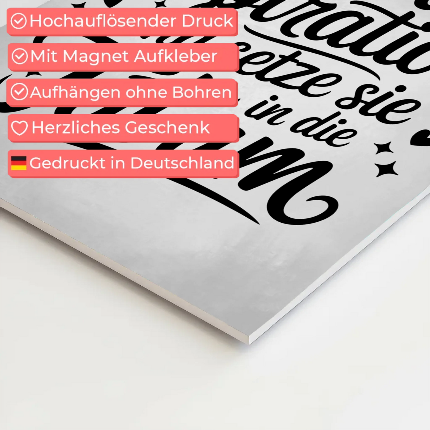 Affirmation Magnet Wandbild Positiv mit Spruch Inspiration