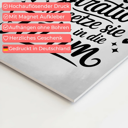 Affirmation Magnet Wandbild Positiv mit Spruch Inspiration