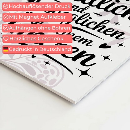 Positives Wandbild Magnet: Ich bin friedlich und ausgeglichen