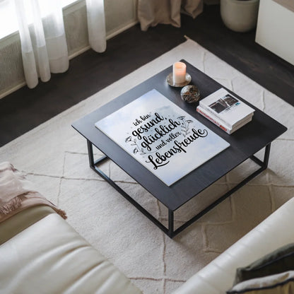 Sprüche Poster Magnetisch Affirmation Ich bin gesund glücklich