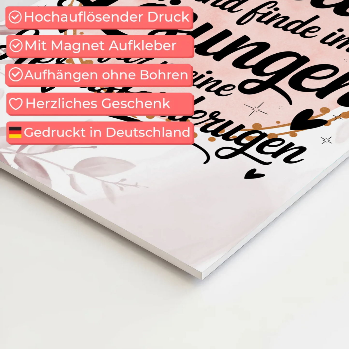 Magnet Poster mit Spruch Affirmation Positiv Kreativ