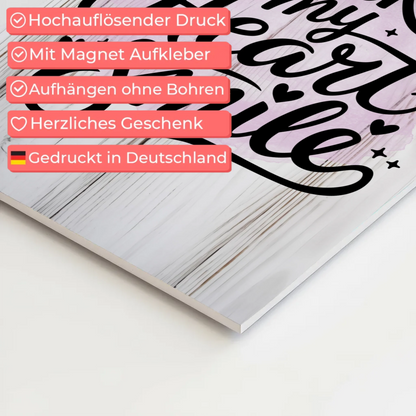 Magnet Poster mit Spruch You Make My Heart Smile