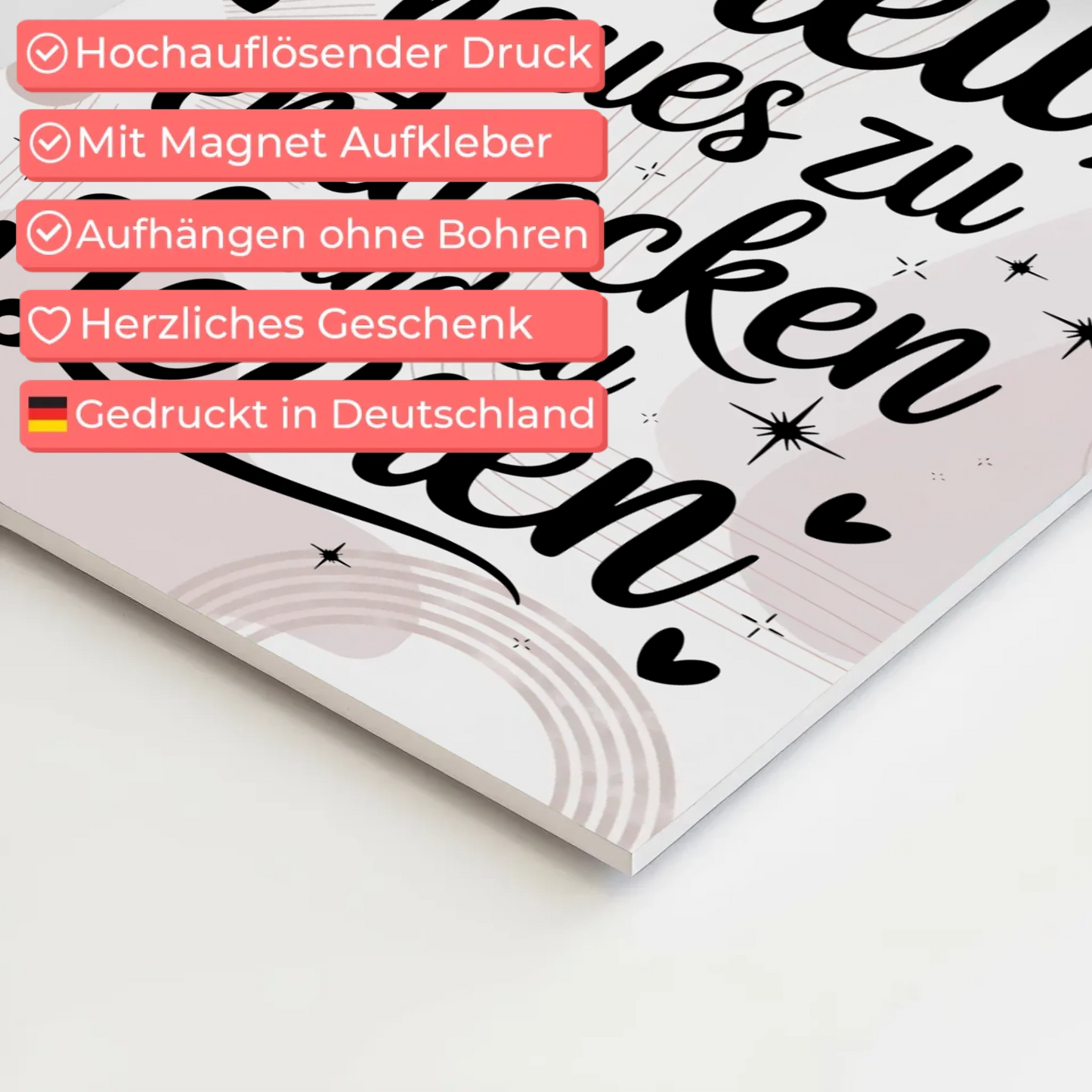 Spruch Affirmation Magnet Wandbild Positiv Neues Lernen Fotoboard