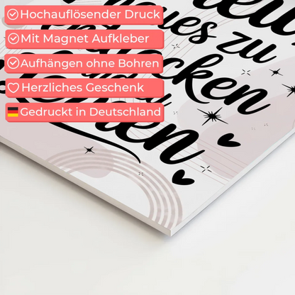 Spruch Affirmation Magnet Wandbild Positiv Neues Lernen Fotoboard