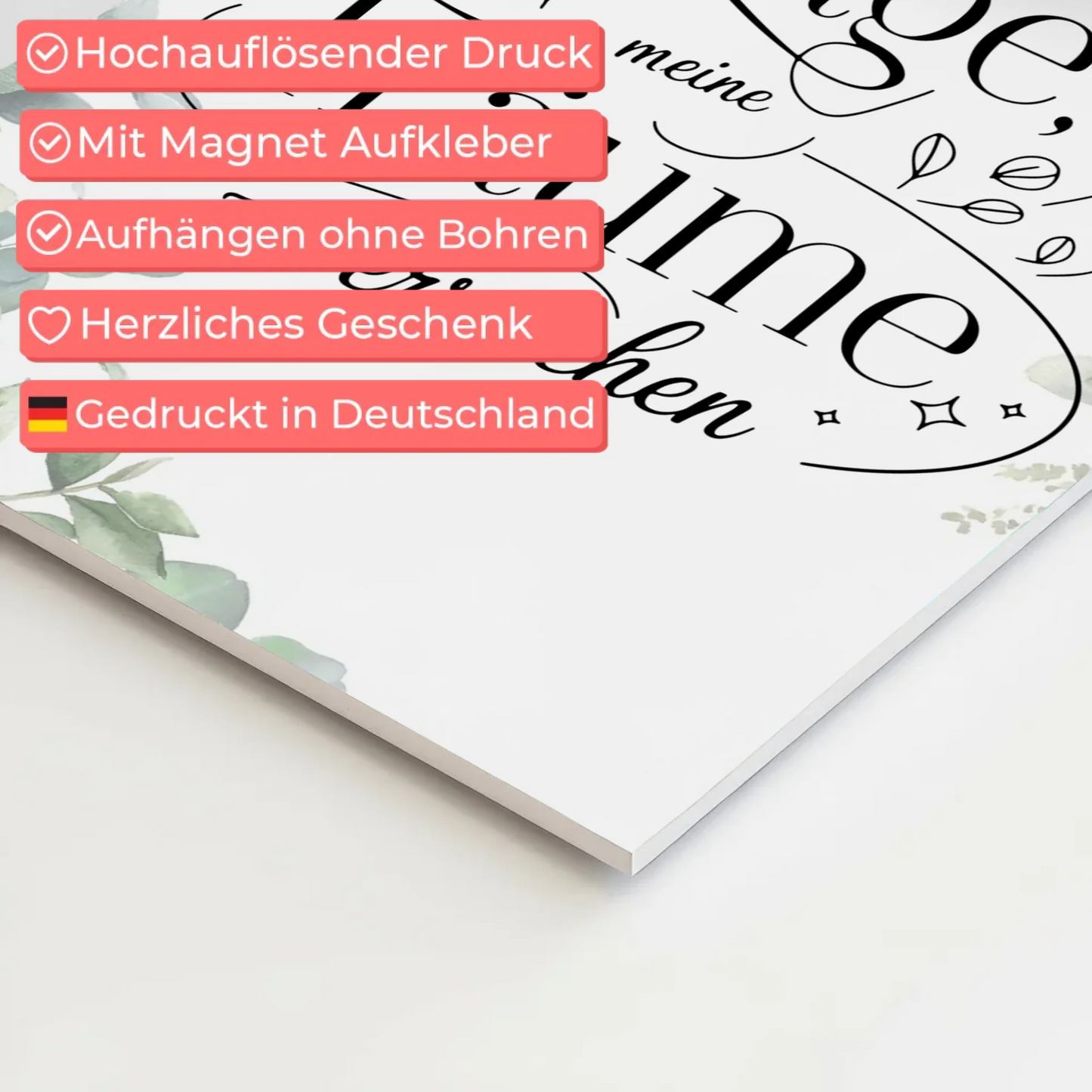 Affirmation Magnet Wandbild Positiv Spruch Träume Erreichen