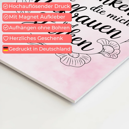 Magnetisches Wandbild Spruch Affirmation Gedanken stärken