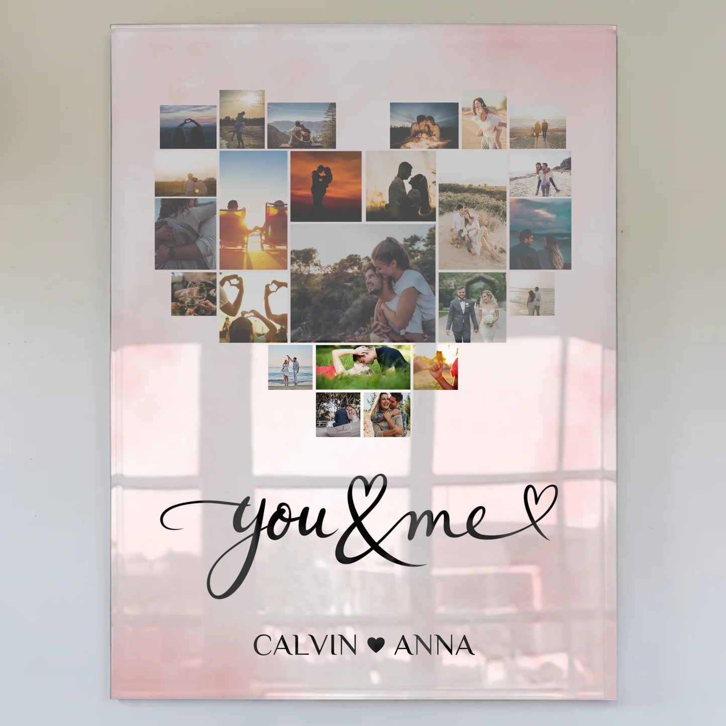 Paar Acrylglas Bild Fotocollage You Me Geschenkidee