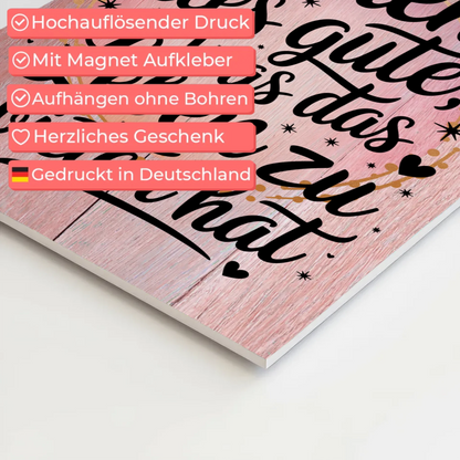 Magnetisches Wandbild Spruch Affirmation Ich verdiene Gutes