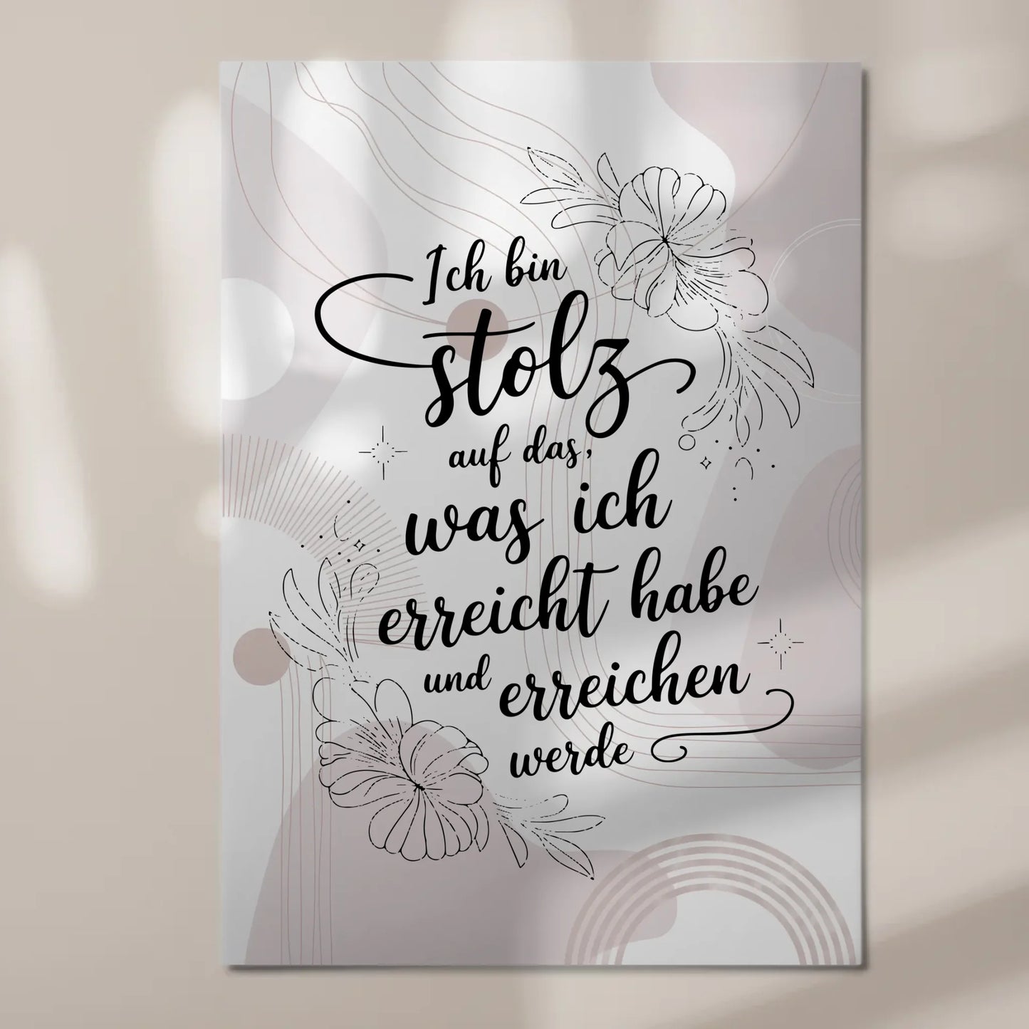 Affirmation Magnet Poster Spruch Ich bin stolz auf mich