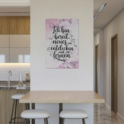 Positives Wandbild Magnet: Spruch Affirmation Ich bin bereit