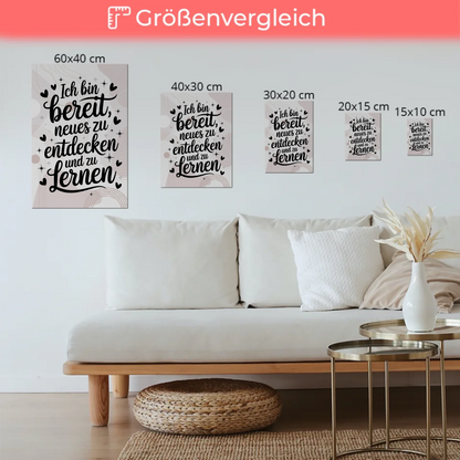 Spruch Affirmation Magnet Wandbild Positiv Neues Lernen Fotoboard