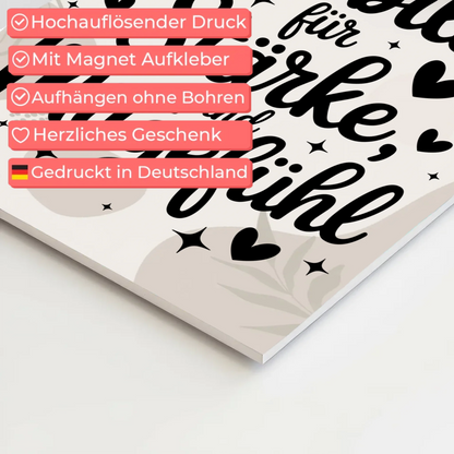 Magnetisches Wandbild Spruch Affirmation Vorbild Liebe