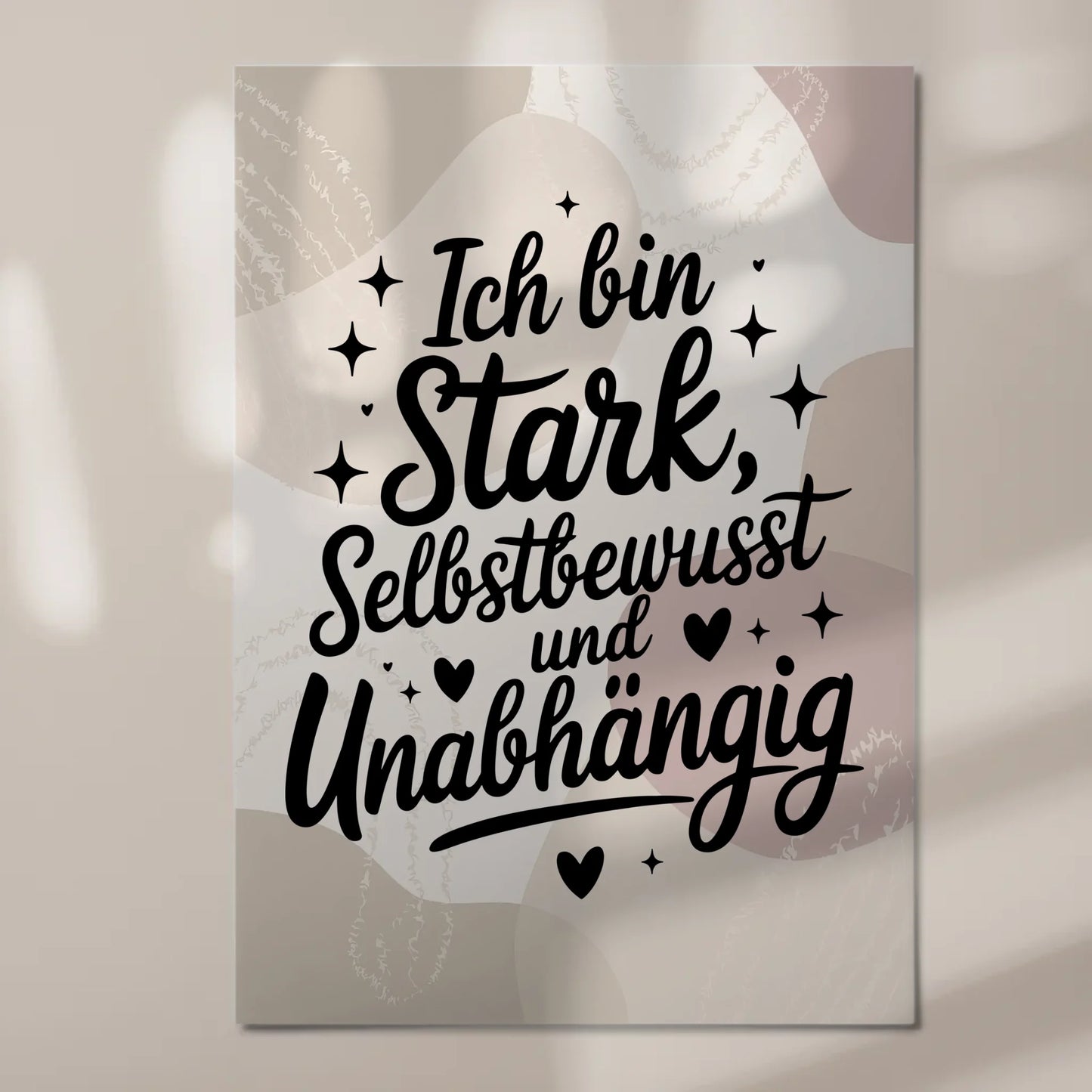 Affirmation Magnet Wandbild Ich bin stark und positiv