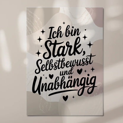 Affirmation Magnet Wandbild Ich bin stark und positiv
