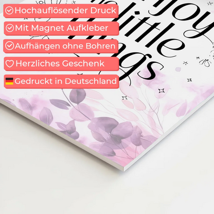 Magnet Poster Spruch Enjoy the Little Things Geschenk