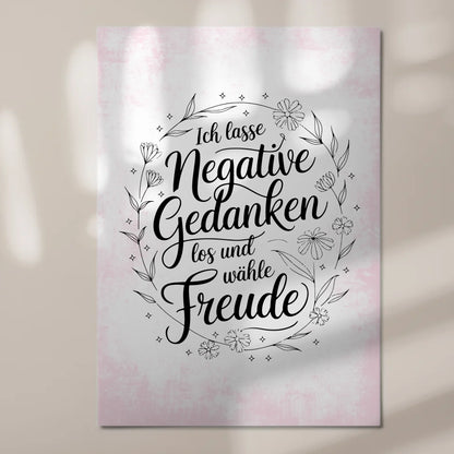 Affirmation Magnet Poster - Positive Gedanken und Freude