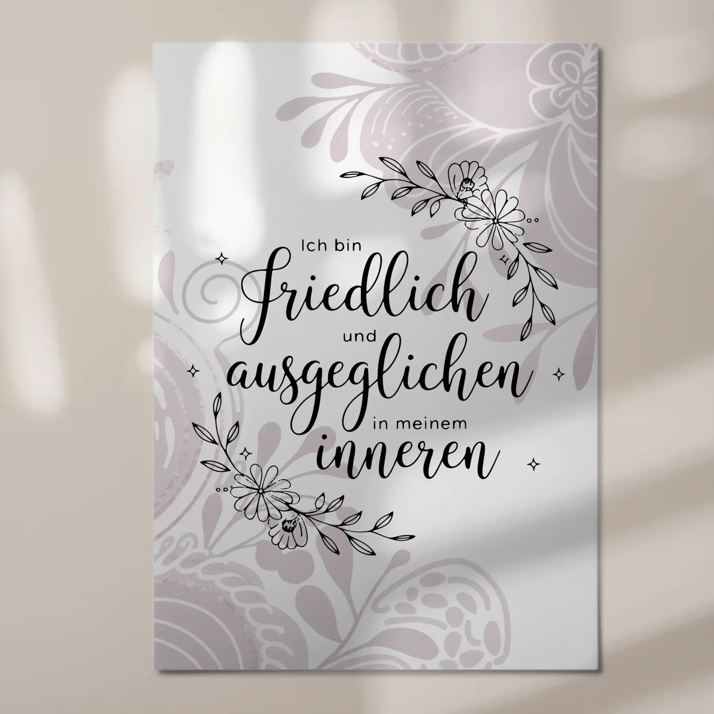 Affirmation Magnet Wandbild Ich bin friedlich und ausgeglichen