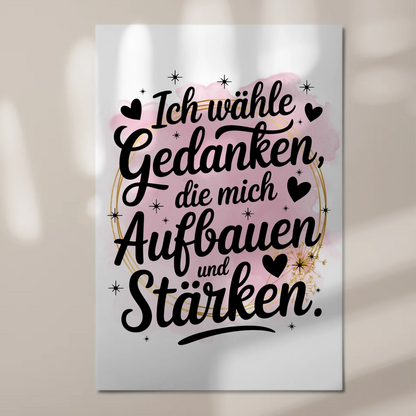 Magnetisches Sprüche Poster: Affirmation für Stärke