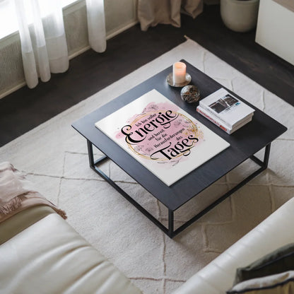 Positives Wandbild Magnet: Ich bin voller Energie Spruch Fotoboard