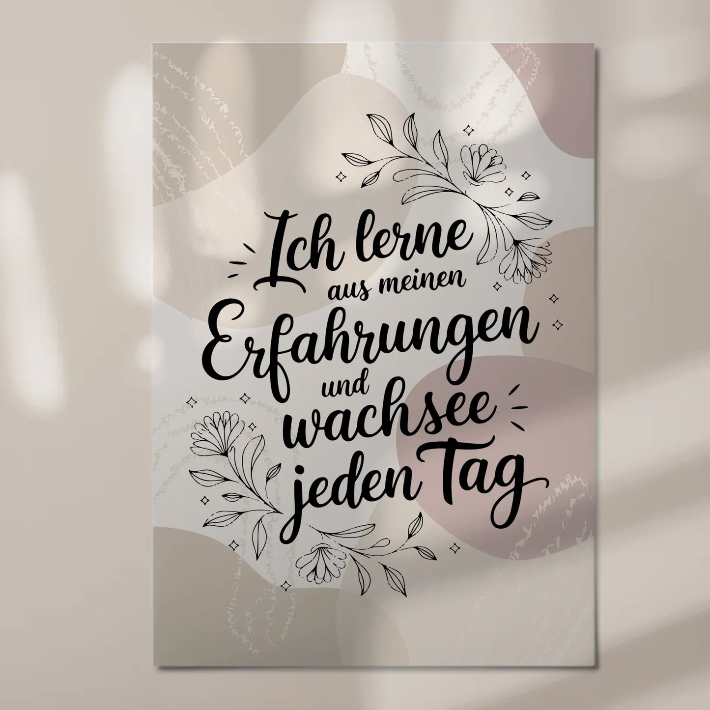 Affirmation Magnet Poster Spruch Ich lerne und wachse