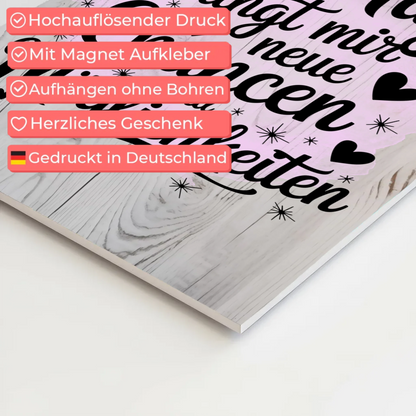 Affirmation Magnet Wandbild Positiv Spruch Neue Chancen