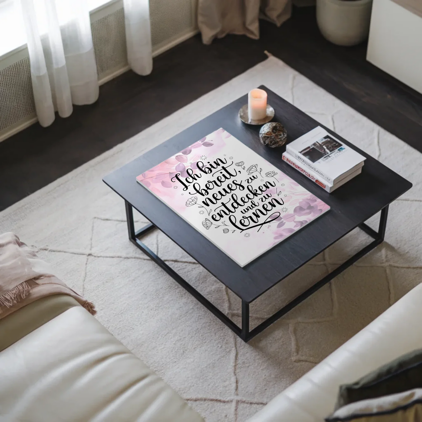 Positives Wandbild Magnet: Spruch Affirmation Ich bin bereit