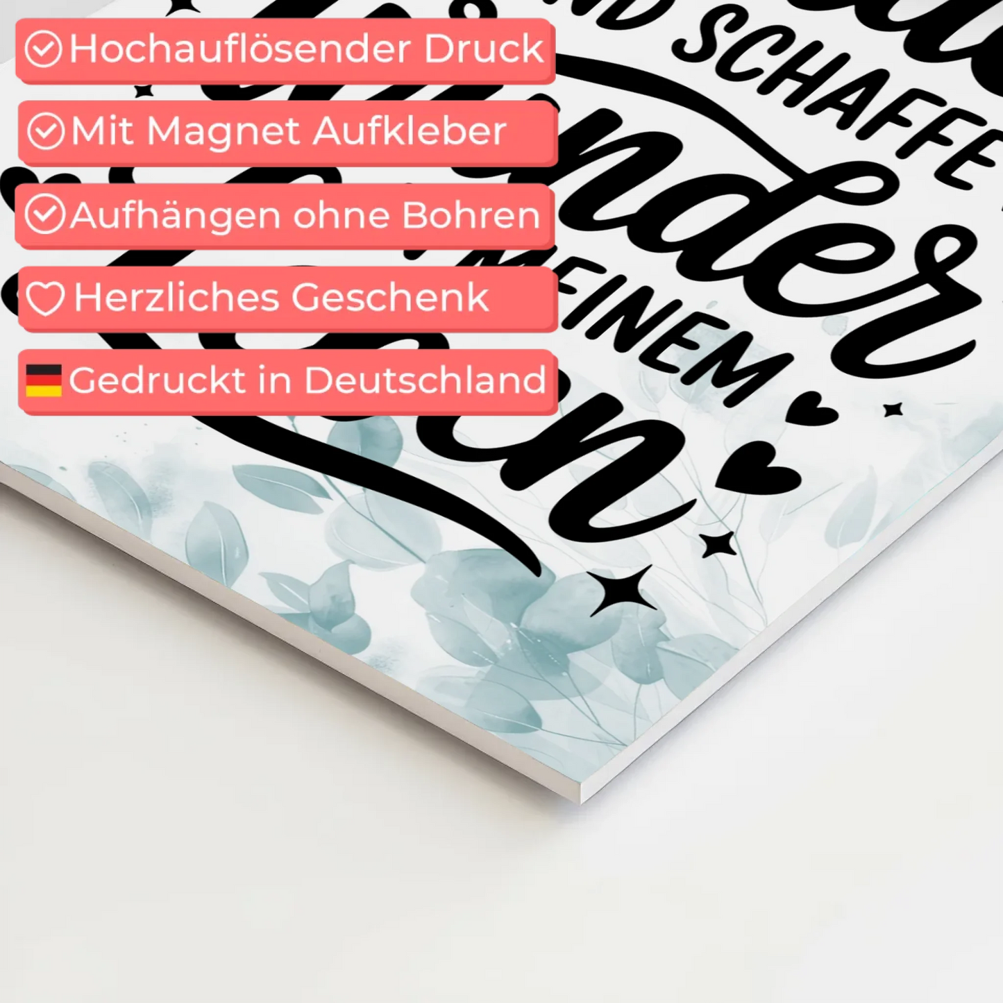 Affirmation Magnet Poster: Ich bin ein Wunder, positiv