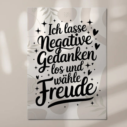 Magnet Poster Affirmation: Negative Gedanken loslassen