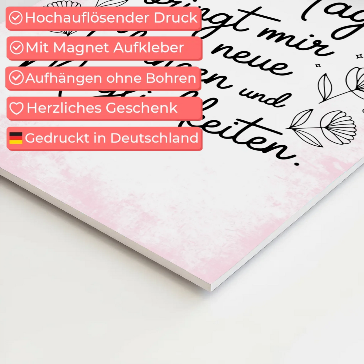 Affirmation Magnet Wandbild Neue Chancen Möglichkeiten