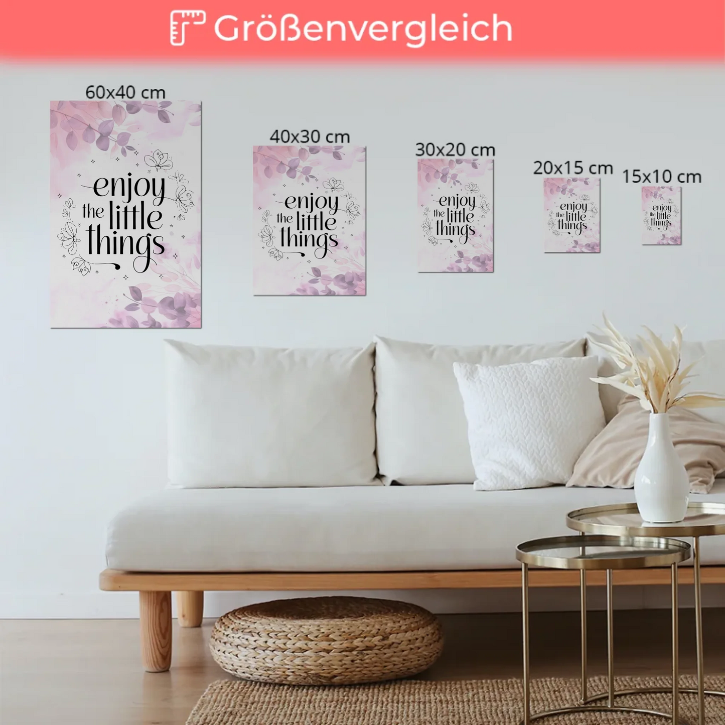 Magnet Poster Spruch Enjoy the Little Things Geschenk
