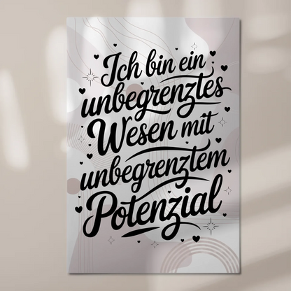 Magnet Poster Spruch Affirmation Positiv Unbegrenztes Potential