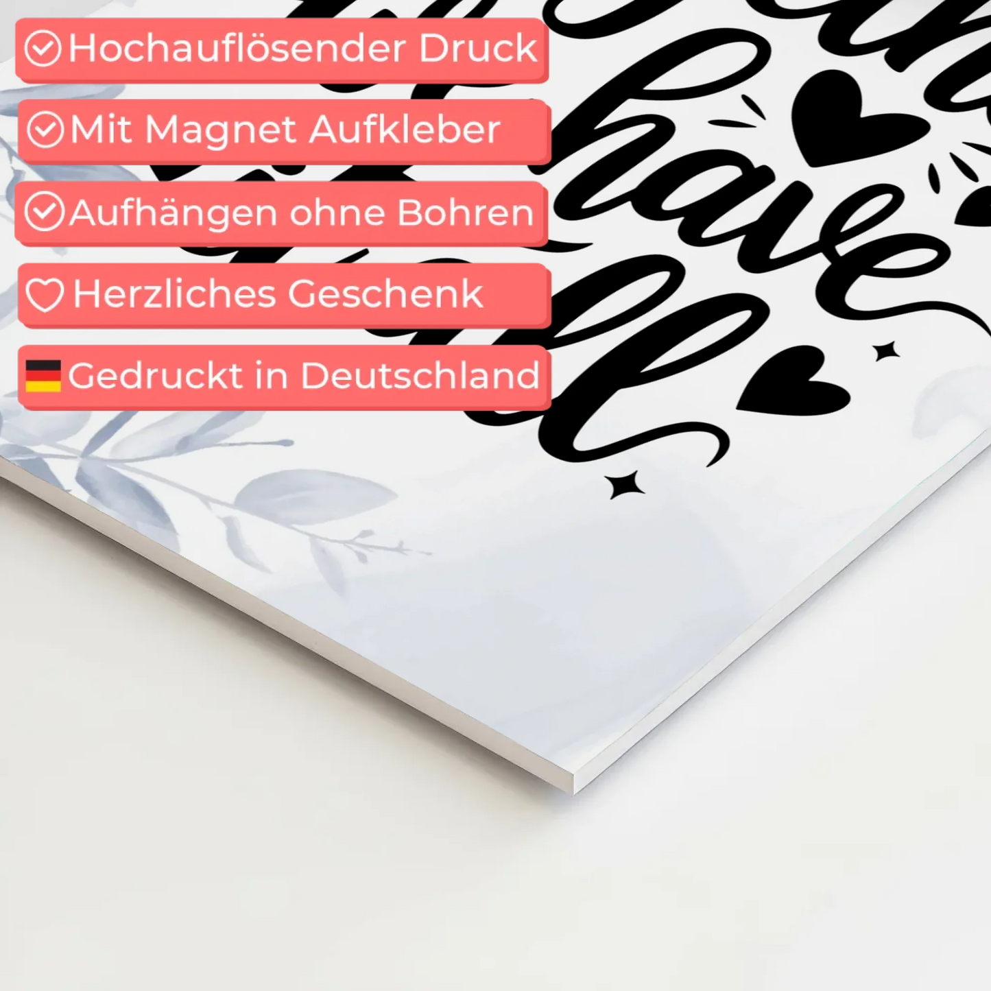 Spruch Fotoboard Magnet Wandbild Together We Have It All