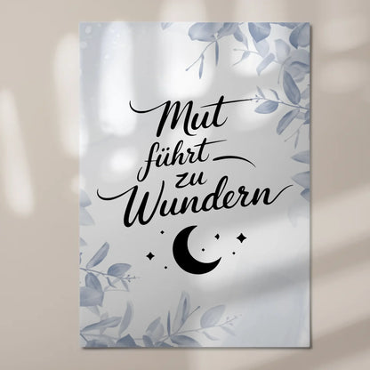 Magnetisches Sprüche Poster Affirmation Mut Wunder Fotoboard