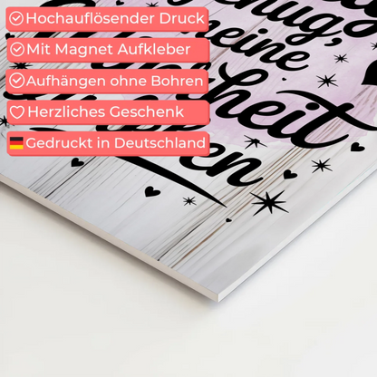 Affirmation Magnet Poster - Ich bin mutig, positiv leben