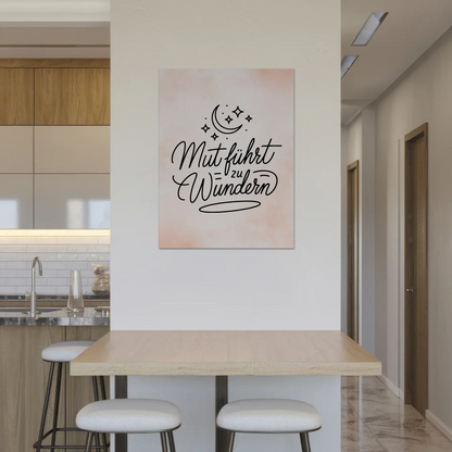Magnetisches Wandbild Spruch Affirmation Mut Wunder
