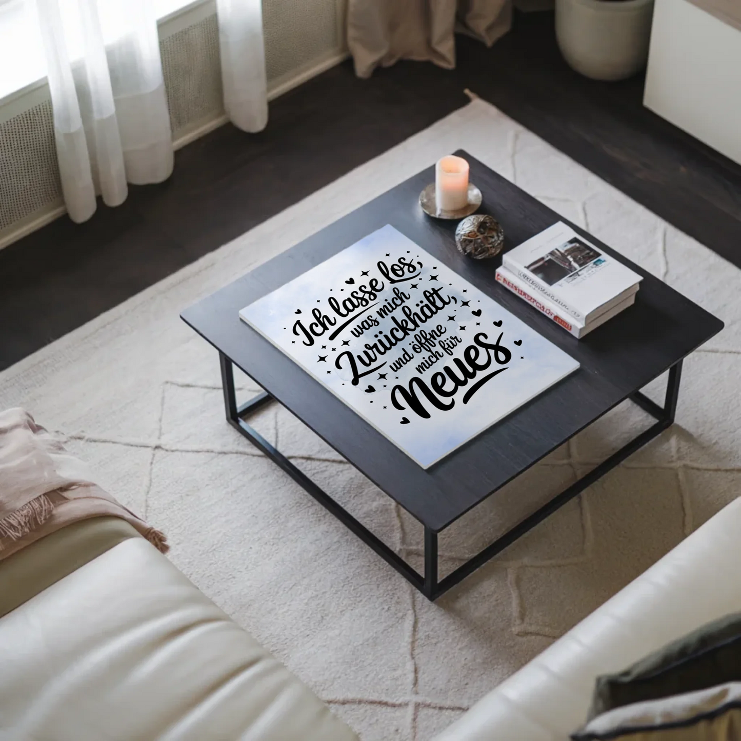 Magnetisches Wandbild Spruch Affirmation Ich lasse los