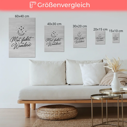 Spruch Affirmation Magnet Wandbild Mut Positiv Wundern