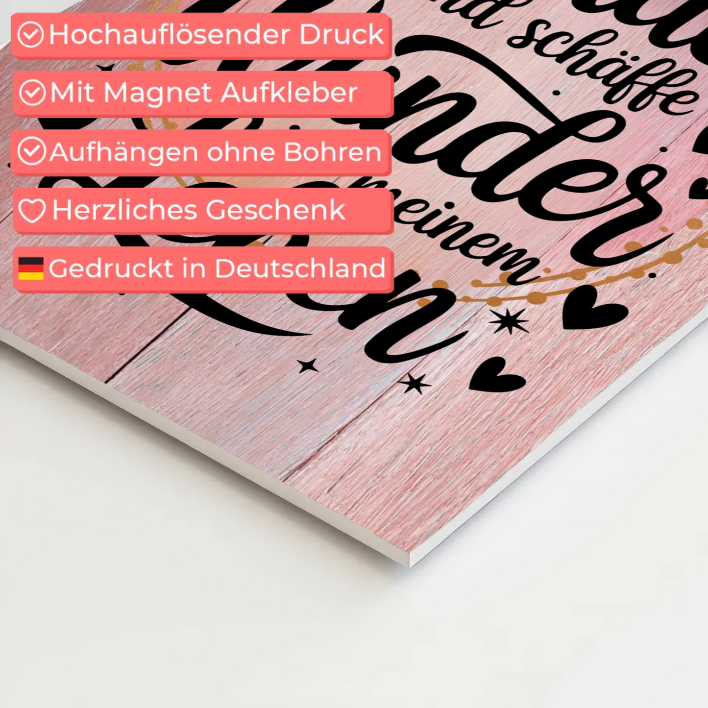 Affirmation Magnet Wandbild Ich bin ein Wunder Poster