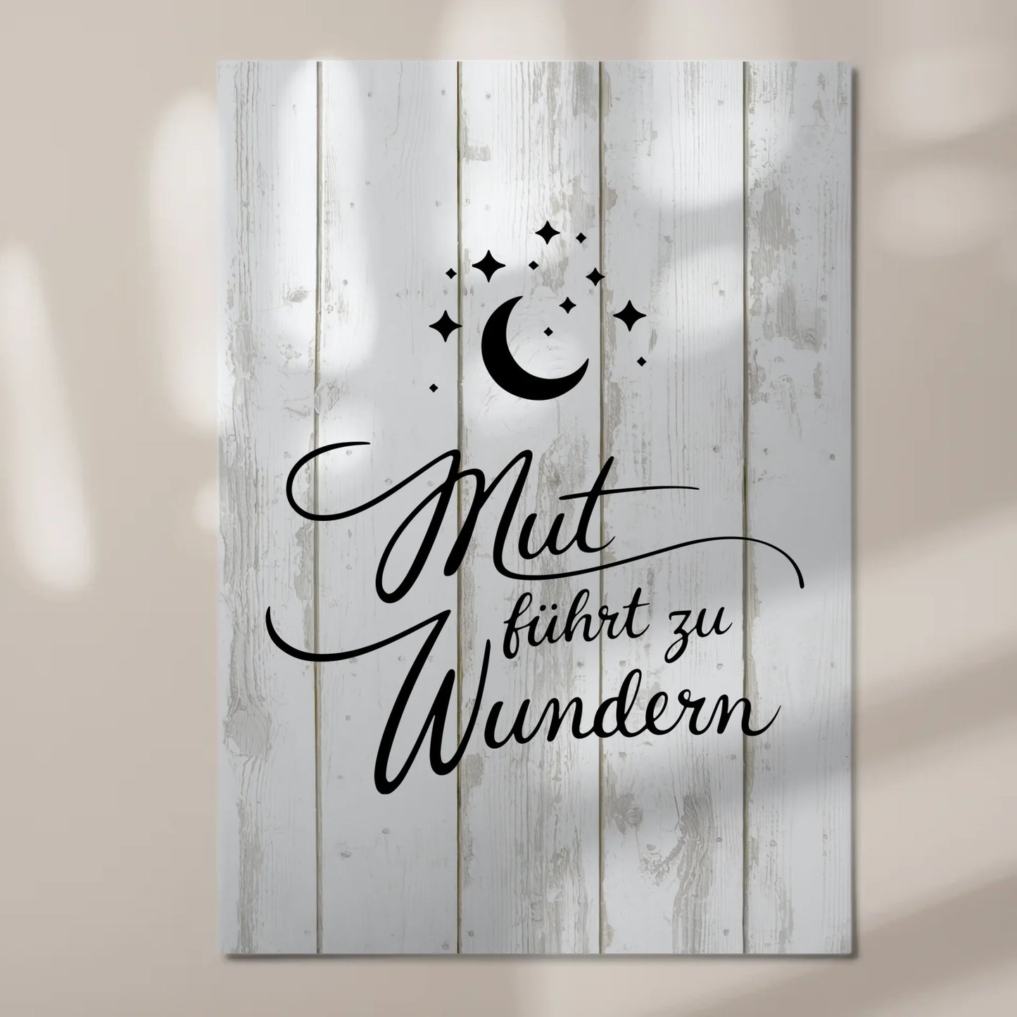Affirmation Magnet Wandbild Mut führt zu Wundern