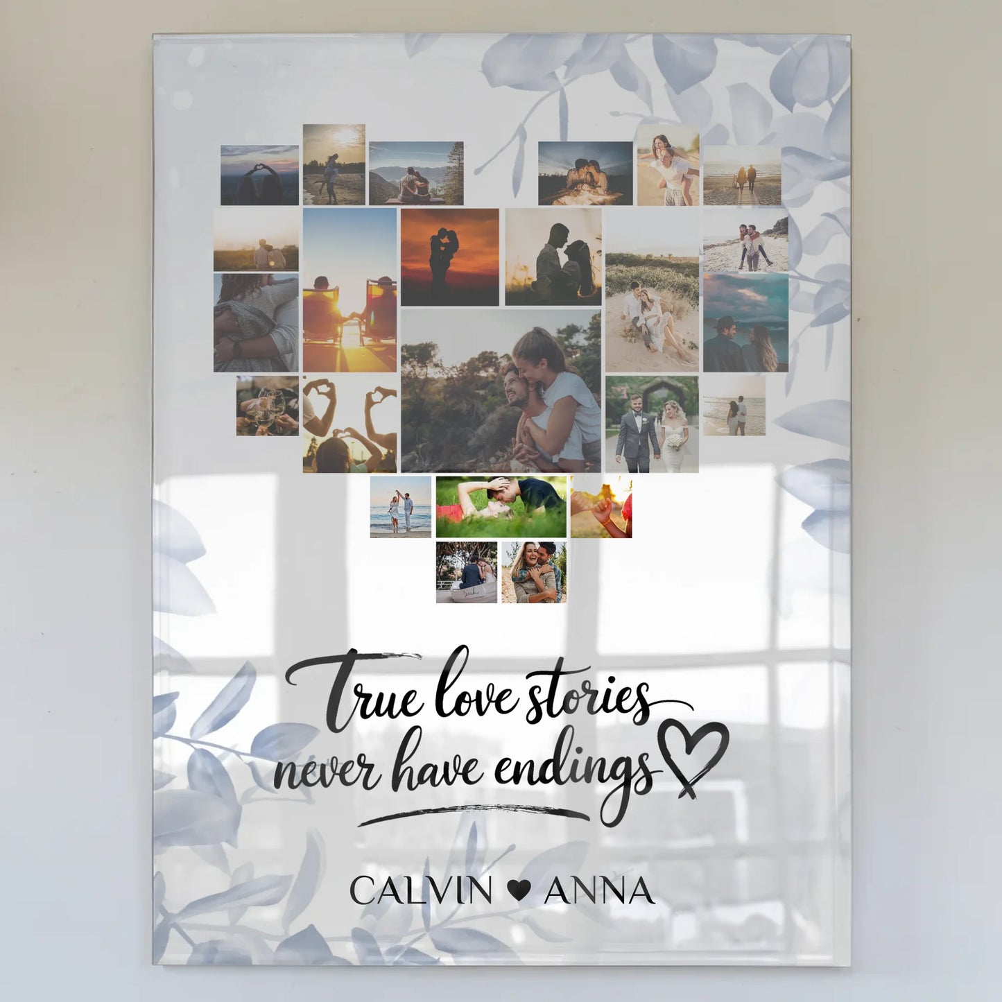 Paar Acrylglas Bild Fotocollage True Love Stories