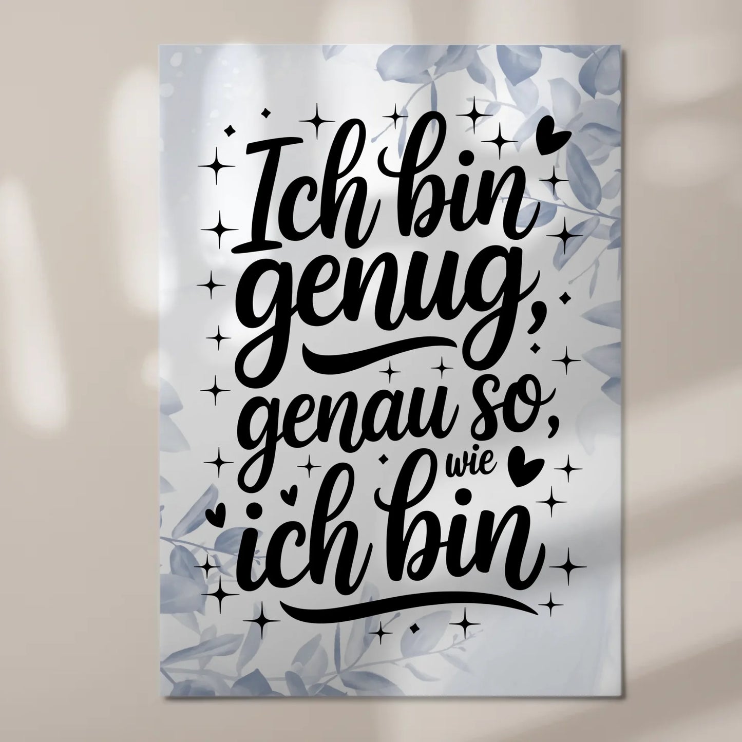Affirmation Magnet Poster Spruch Ich bin genug personalisiert