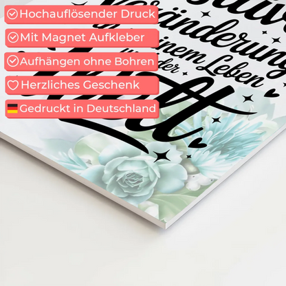 Magnet Poster mit Spruch Affirmation Positiv Veränderung