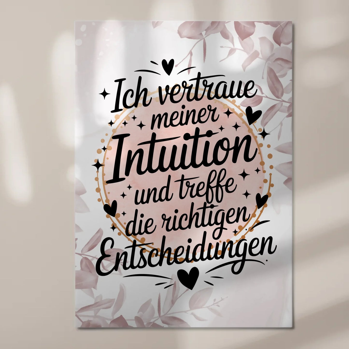 Magnetisches Sprüche Poster Affirmation Intuition Vertrauen