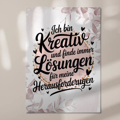 Magnet Poster mit Spruch Affirmation Positiv Kreativ