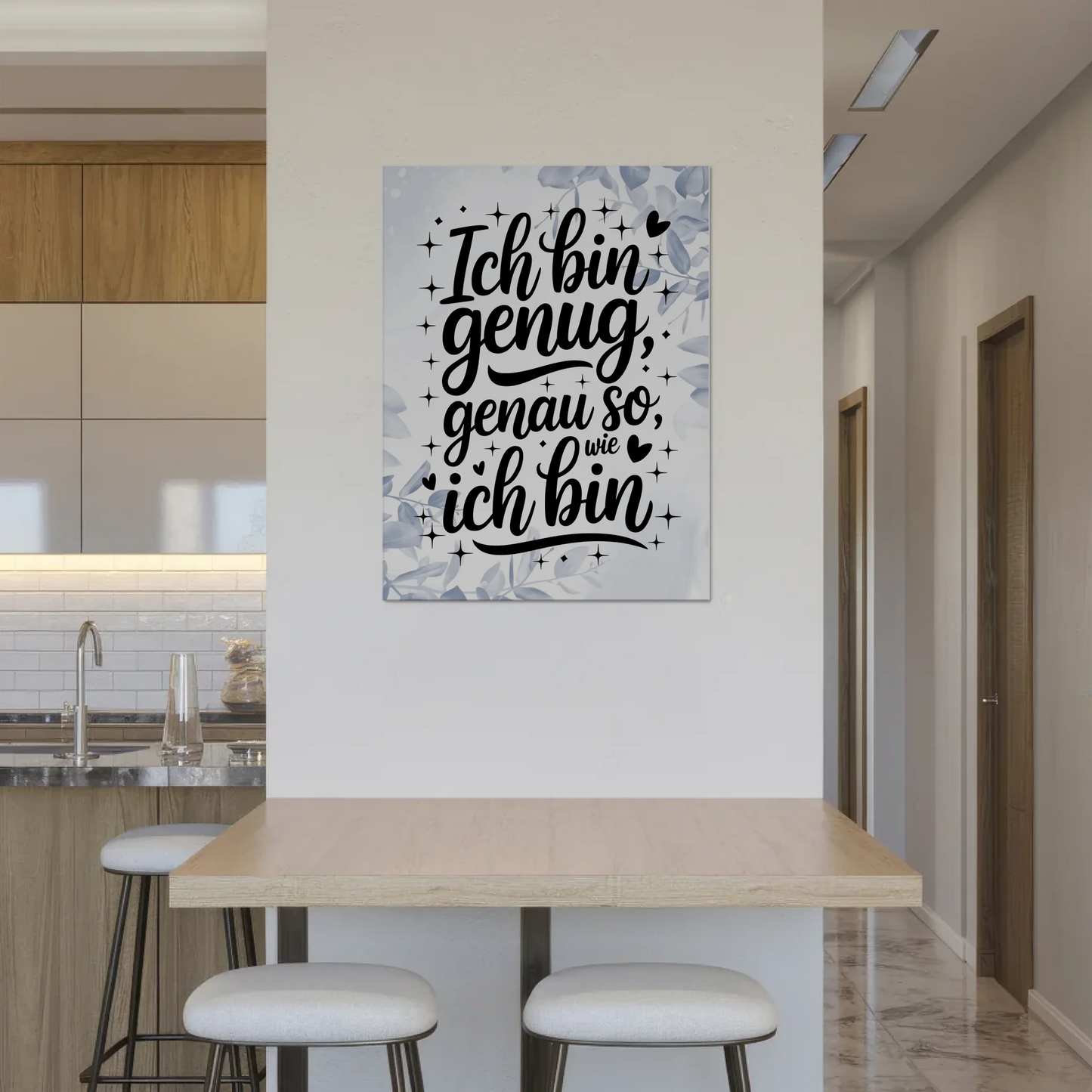 Affirmation Magnet Poster Spruch Ich bin genug personalisiert