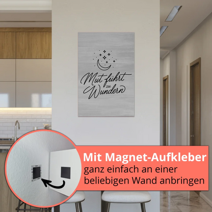 Spruch Affirmation Magnet Wandbild Mut Positiv Wundern
